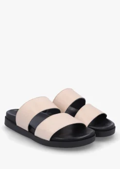 Sale DANIEL Imogen Beige Leather Two Band Mules