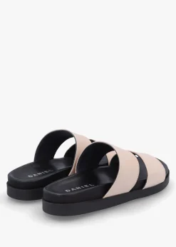 Sale DANIEL Imogen Beige Leather Two Band Mules