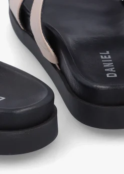 Sale DANIEL Imogen Beige Leather Two Band Mules