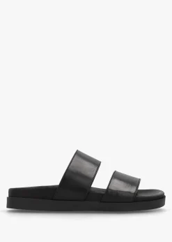 Outlet DANIEL Imogen Black Leather Two Band Mules