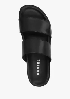 Outlet DANIEL Imogen Black Leather Two Band Mules