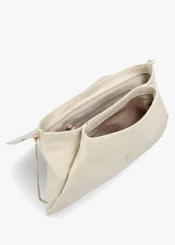 Clearance DANIEL Inclutch Cream Tumbled Leather Envelope Clutch