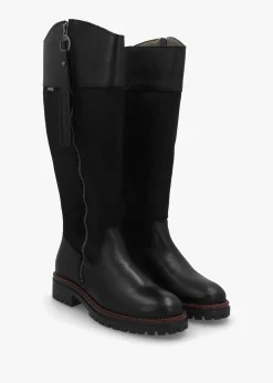 Best BARBOUR Ingrid Black Leather Knee High Boots