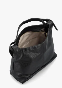 Outlet DANIEL Inhobo Black Leather Slouchy Hobo Bag