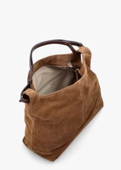 Fashion DANIEL Inhobo Brown Suede Slouchy Hobo Bag