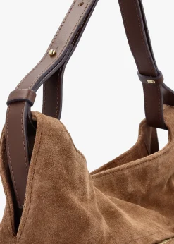 Fashion DANIEL Inhobo Brown Suede Slouchy Hobo Bag