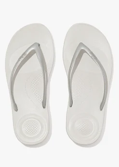 Discount FITFLOP Iqushion Silver Ergonomic Flip Flops