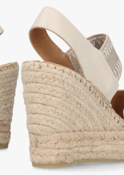 Hot DANIEL Istitch Cream Leather Wedge Espadrilles
