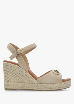 Hot DANIEL Jaffle Beige Suede Snaffle Wedge Espadrilles