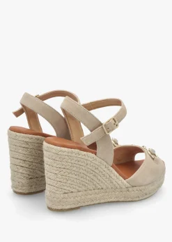 Hot DANIEL Jaffle Beige Suede Snaffle Wedge Espadrilles