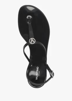 Outlet VALENTINO BAGS Jally Black Toe Post Logo Sandals