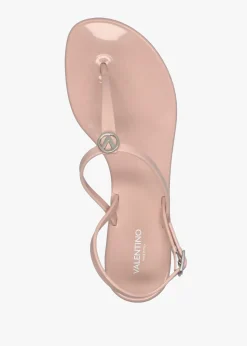 Online VALENTINO BAGS Jally Pink Toe Post Logo Sandals