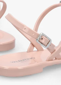 Online VALENTINO BAGS Jally Pink Toe Post Logo Sandals