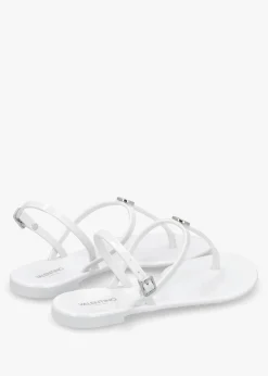 Online VALENTINO BAGS Jally White Toe Post Logo Sandals