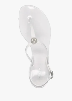 Online VALENTINO BAGS Jally White Toe Post Logo Sandals