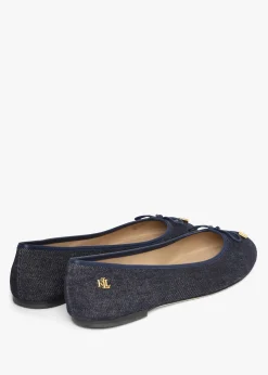 Fashion LAUREN RALPH LAUREN Jayna Blue Denim Ballet Pumps