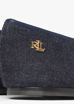 Fashion LAUREN RALPH LAUREN Jayna Blue Denim Ballet Pumps