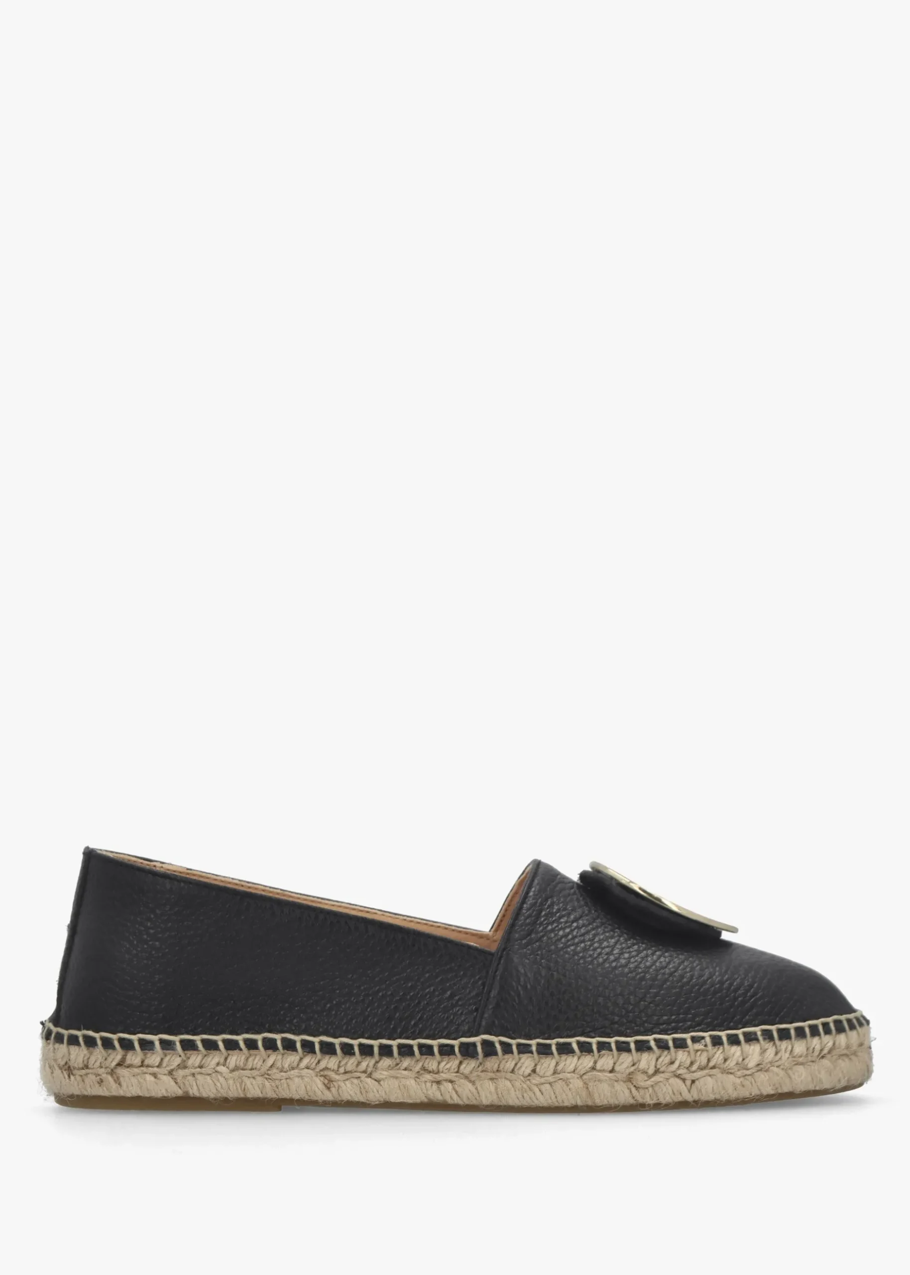 Hot DANIEL Jessie Black Leather Espadrilles