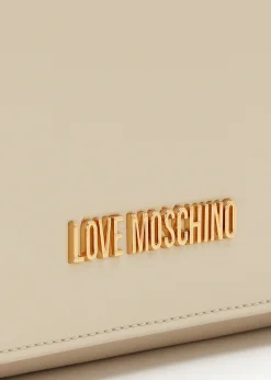 Discount LOVE MOSCHINO Jewel Flapover Avorio Shoulder Bag