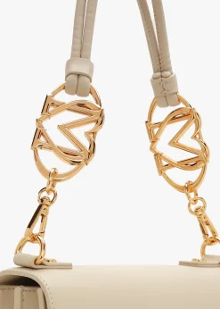 Discount LOVE MOSCHINO Jewel Flapover Avorio Shoulder Bag