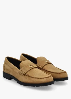 Hot COACH Jocelyn Lion Suede Loafers