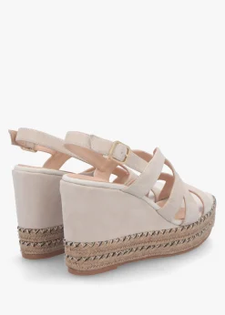 Discount DANIEL Josie Beige Suede Espadrille Wedge Sandals