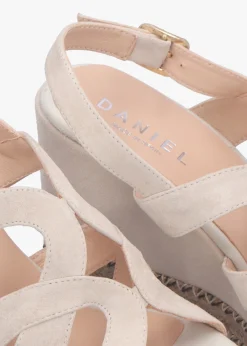 Discount DANIEL Josie Beige Suede Espadrille Wedge Sandals
