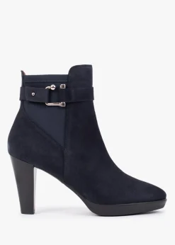 Online DANIEL Joyfully Blue Suede Heeled Ankle Boots