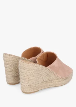 Best DANIEL Kris Nude Suede Wedge Espadrille Mules