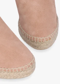 Best DANIEL Kris Nude Suede Wedge Espadrille Mules