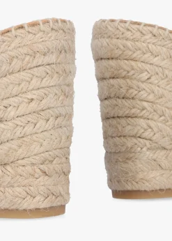 Best DANIEL Kris Nude Suede Wedge Espadrille Mules