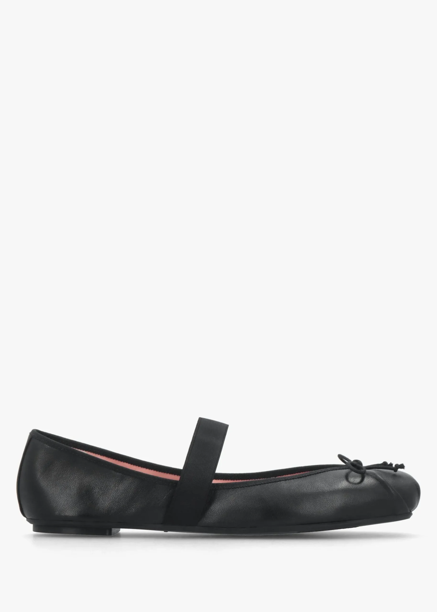 Discount PRETTY BALLERINA Kristen Black Leather Ballet Pumps