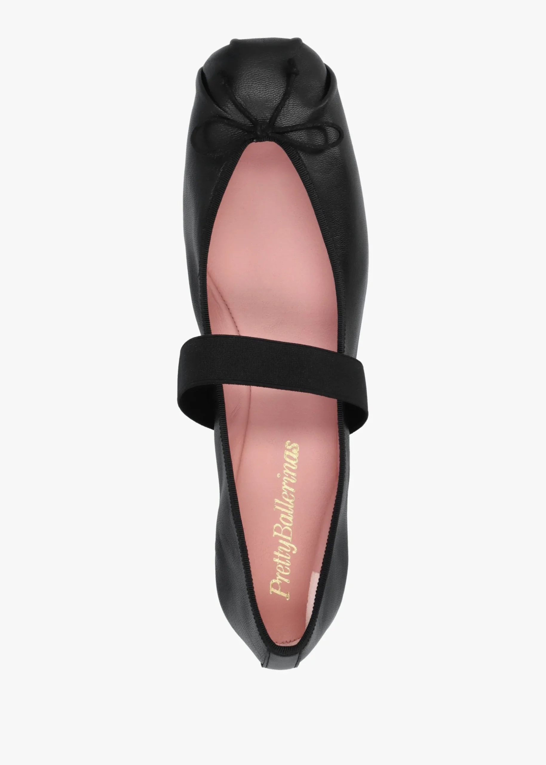 Discount PRETTY BALLERINA Kristen Black Leather Ballet Pumps