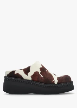 Online MIISTA Kristi Cow Print Closed Toe Mules