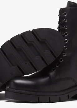 Hot DANIEL Lacie Black Leather Lace Up Ankle Boots