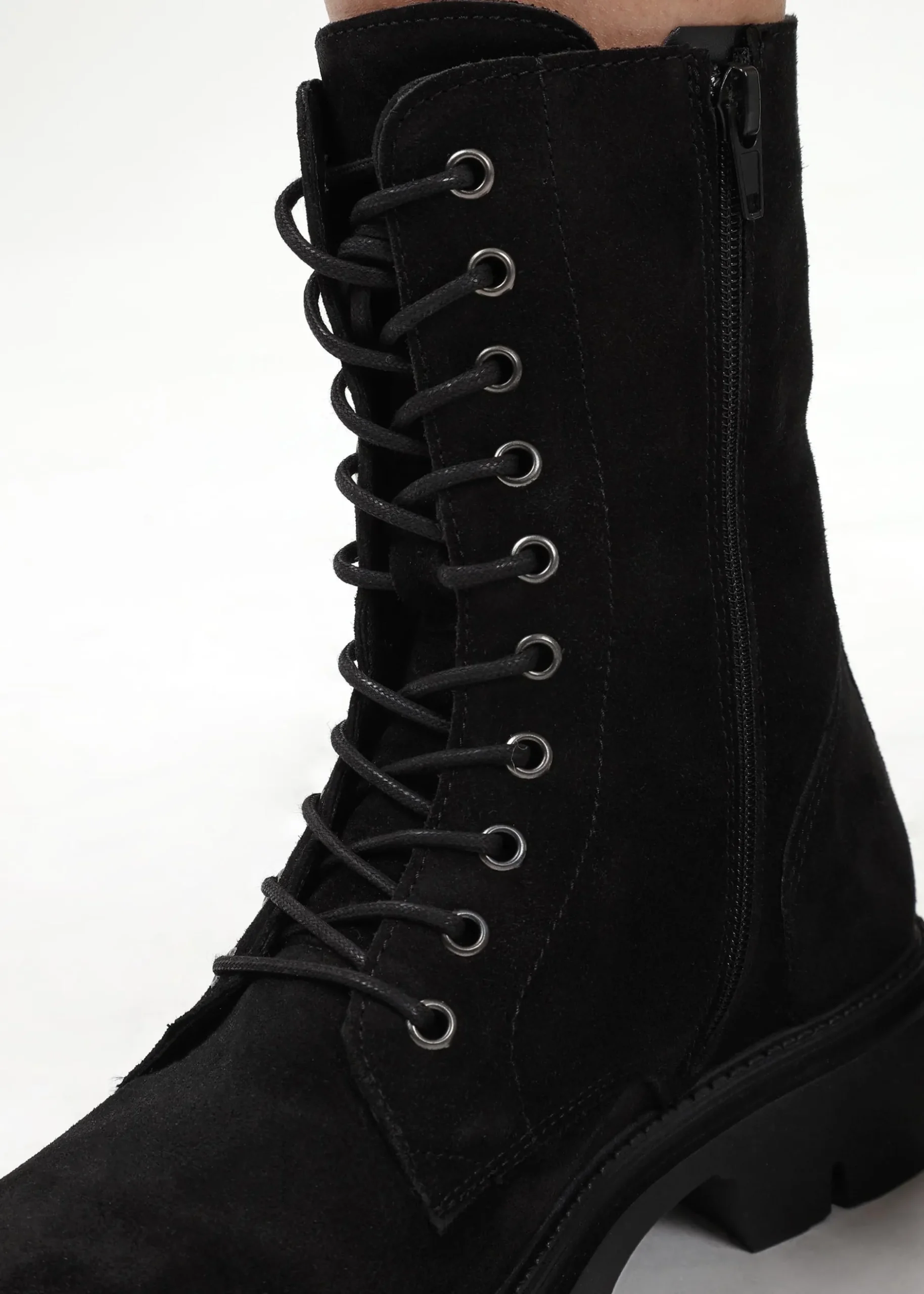 Hot DANIEL Lacie Black Suede Lace Up Ankle Boots