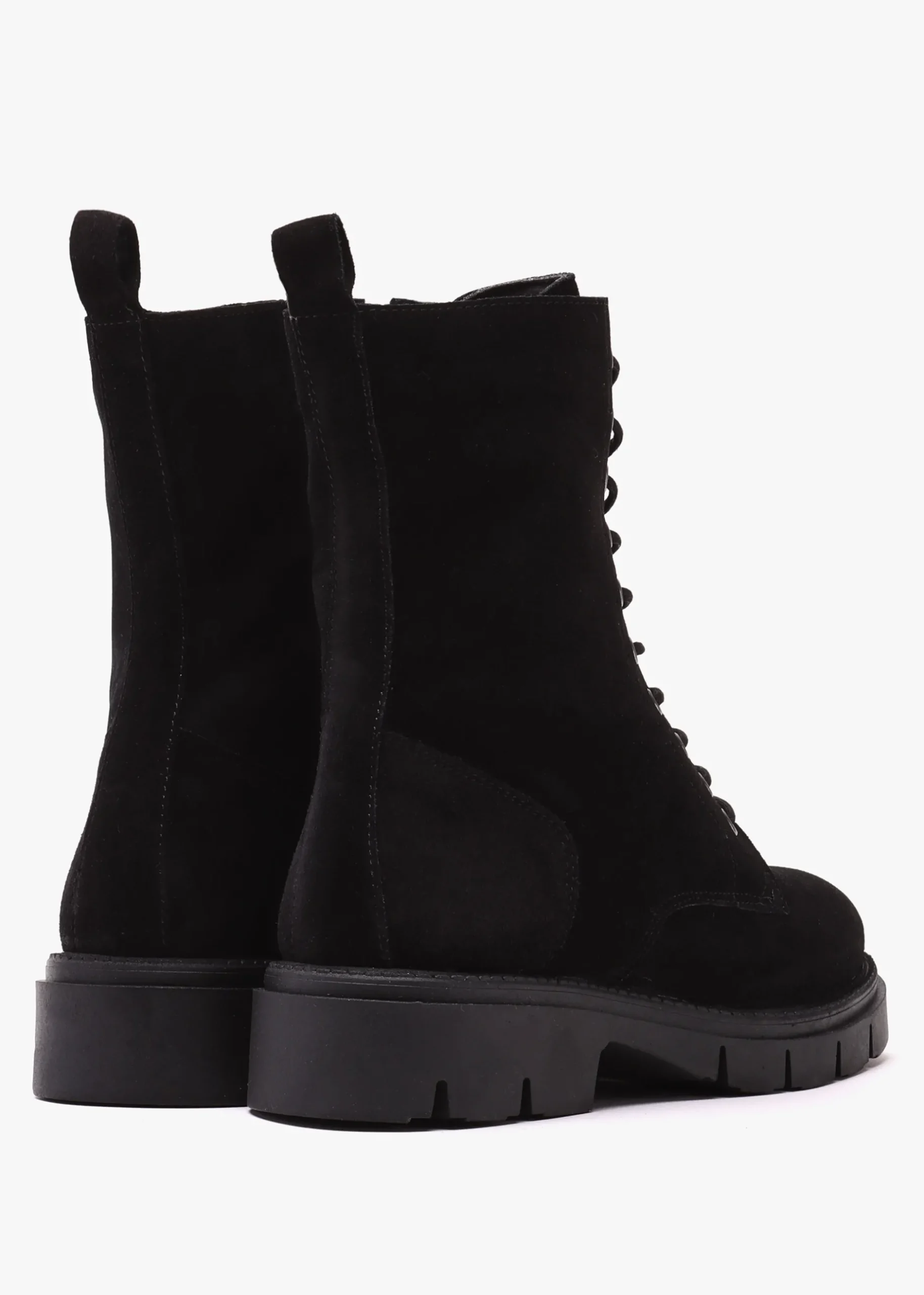Hot DANIEL Lacie Black Suede Lace Up Ankle Boots