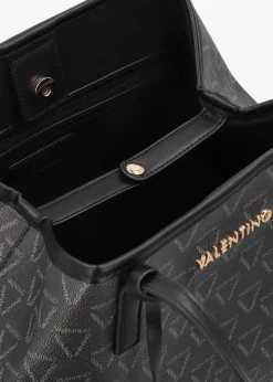 Sale VALENTINO BAGS Lady Nero Multi Repeat Logo Shopper Bag