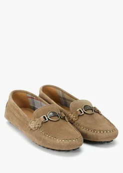 Best BARBOUR Laire Light Trench Suede Driving Loafers