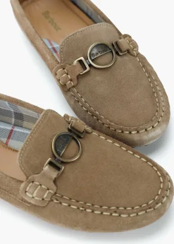 Best BARBOUR Laire Light Trench Suede Driving Loafers