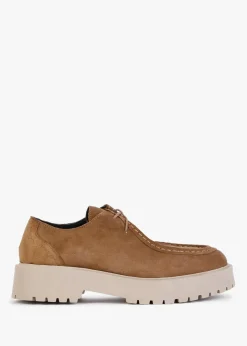 Clearance DANIEL Lally Tan Suede Lace Up Wallabee Shoes