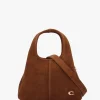 Outlet COACH Lana 23 Warm Brown Suede Shoulder Bag