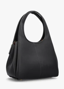 Outlet COACH Lana Large Black Leather Shoulder Bag