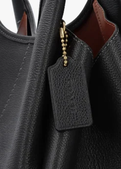 Outlet COACH Lana Large Black Leather Shoulder Bag