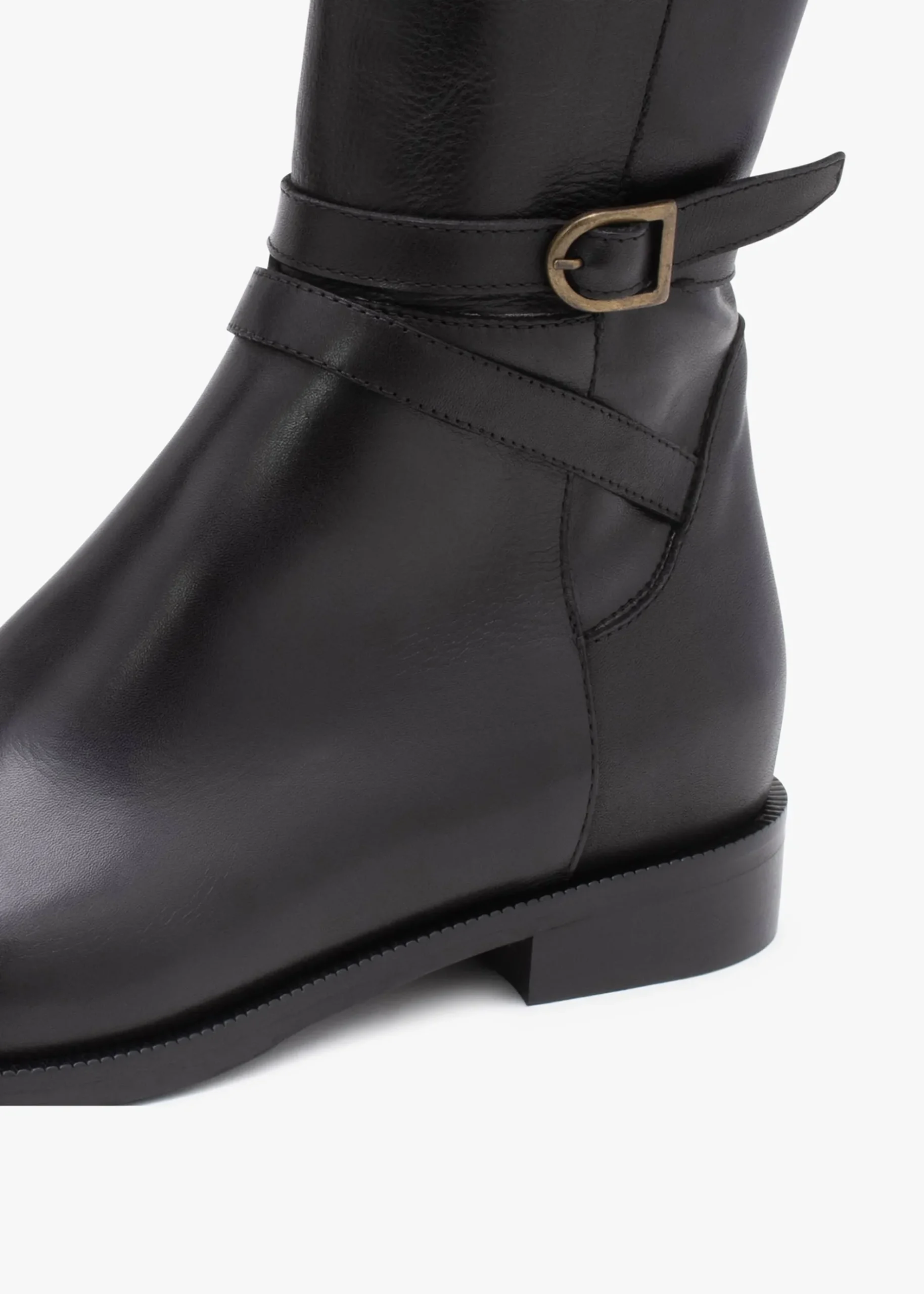 New DANIEL Laren Black Leather Knee Boots