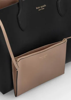 Best KATE SPADE Large Bleecker Black Leather Tote Bag