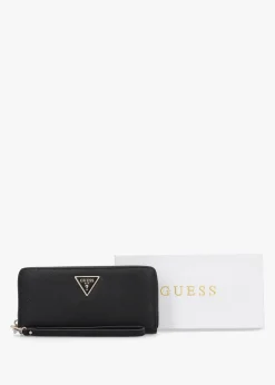 Clearance GUESS Large Laurel Black Zip Around Wallet