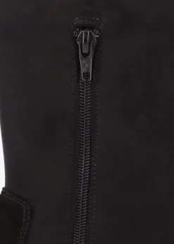 Best DANIEL Larisa Black Suede Stretch Over The Knee Boots