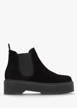 Sale DANIEL Lassi Black Suede Chunky Chelsea Boots