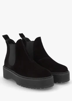 Sale DANIEL Lassi Black Suede Chunky Chelsea Boots
